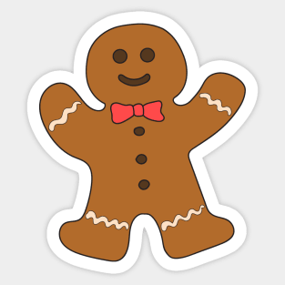 Gingerbread man. Cartoon drawing. Sticker